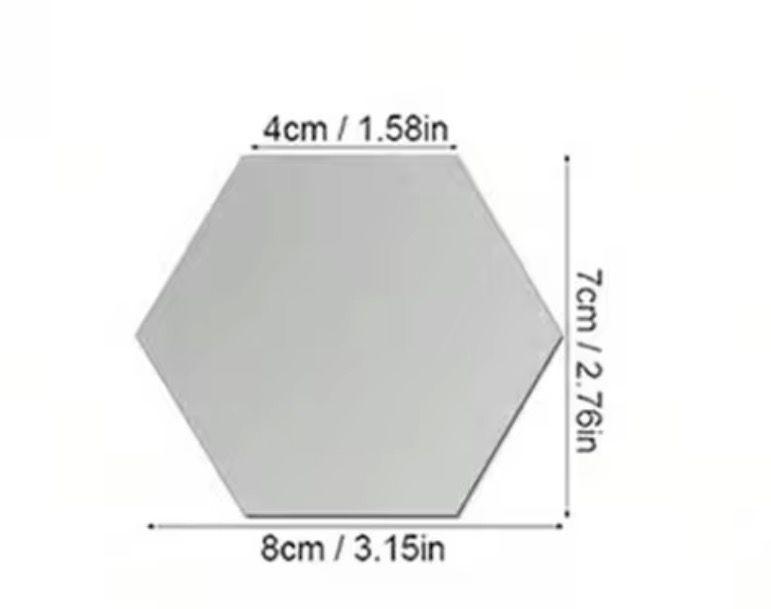 SET DE 12 ESPEJOS HEXAGONALES