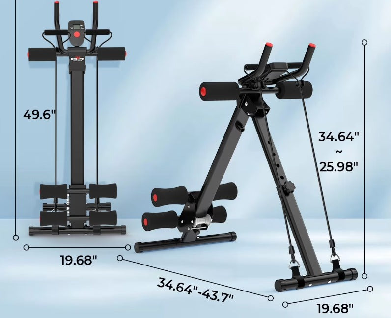 MÁQUINA DE ABDOMINALES Y LIGAS C/CONTADOR DIGITAL