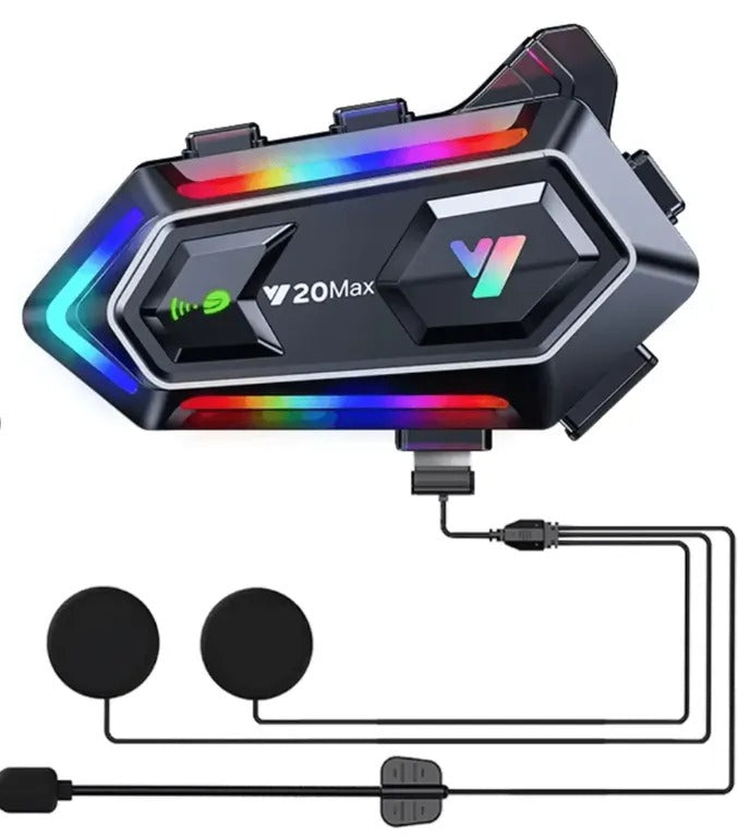 INTERCOMUNICADOR Y AUDÍFONO BLUETOOTH PARA CASCO DE MOTOCICLETA MT-Y20MAX