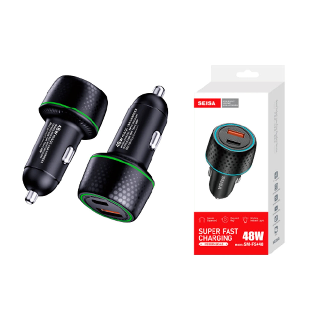 CARGADOR PARA CARRO 1 USB 1 TIPO C 48W ~ SM-FS448