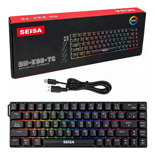 TECLADO MECÁNICO GAMER 68 TECLAS DN-K68-TC