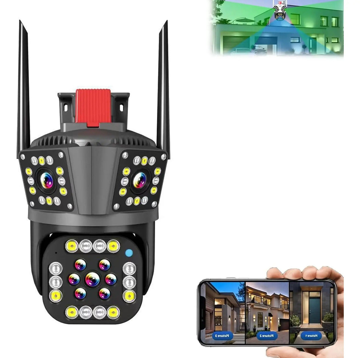 CAMARA WIFI 1080 DE 3 LENTES