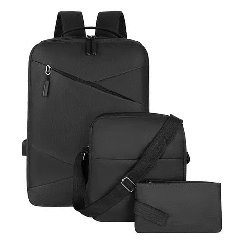 MOCHILA MULTIFUNCIONAL SET DE 3 NEGRA