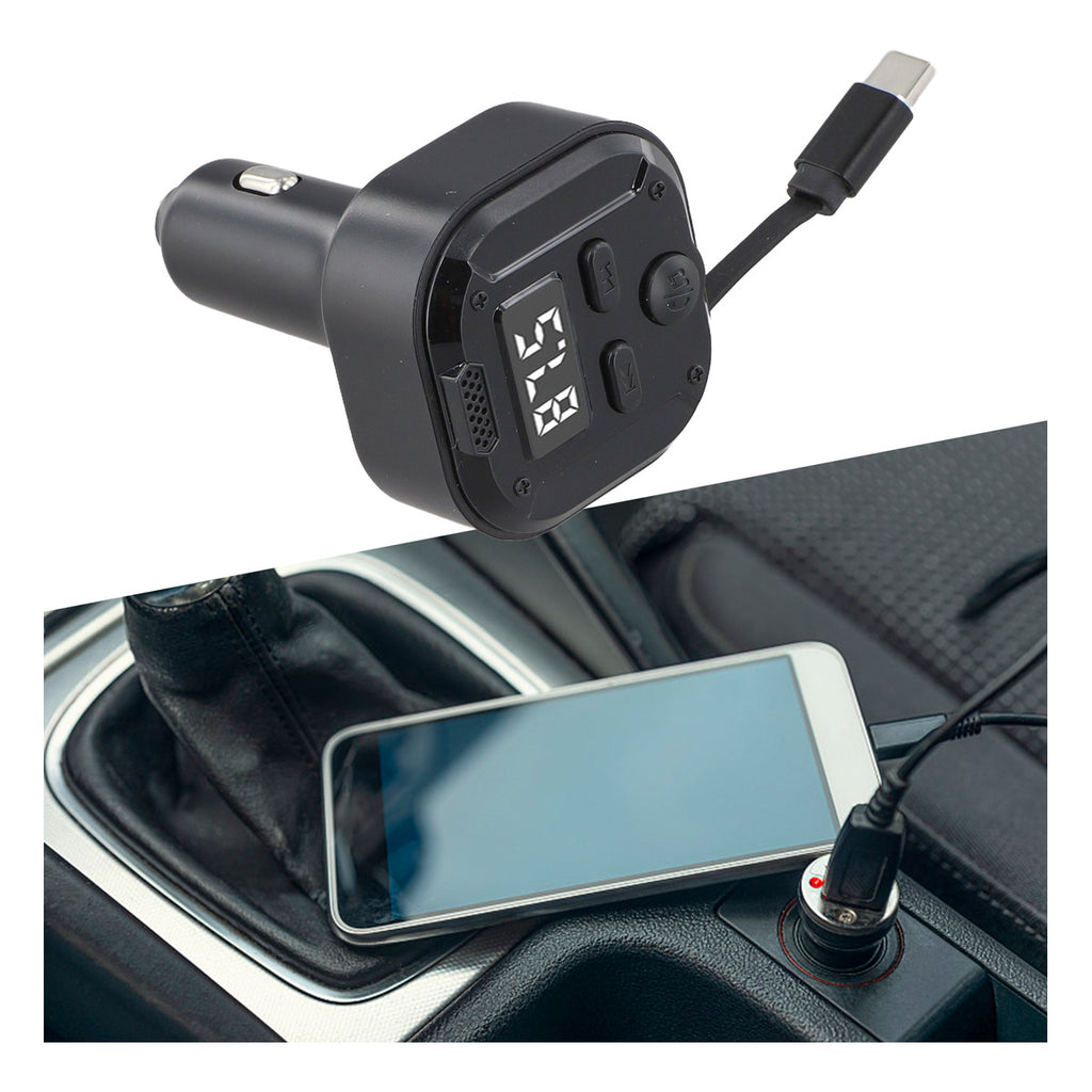 TRANSMISOR FM BLUETOOTH + CARGADOR RÁPIDO PD 45W