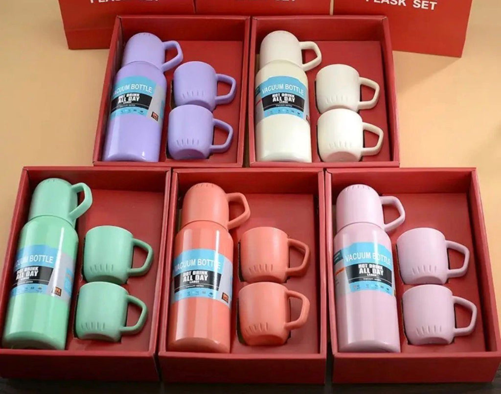 SET DE TERMO DE 500 ML CON 3 TAZAS SF977