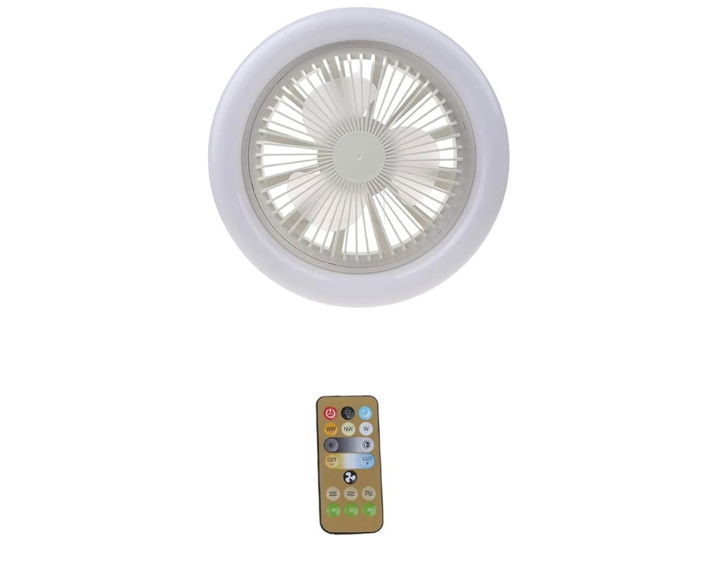 VENTILADOR CON LUZ LED DE TECHO CON CONTROL REMOTO