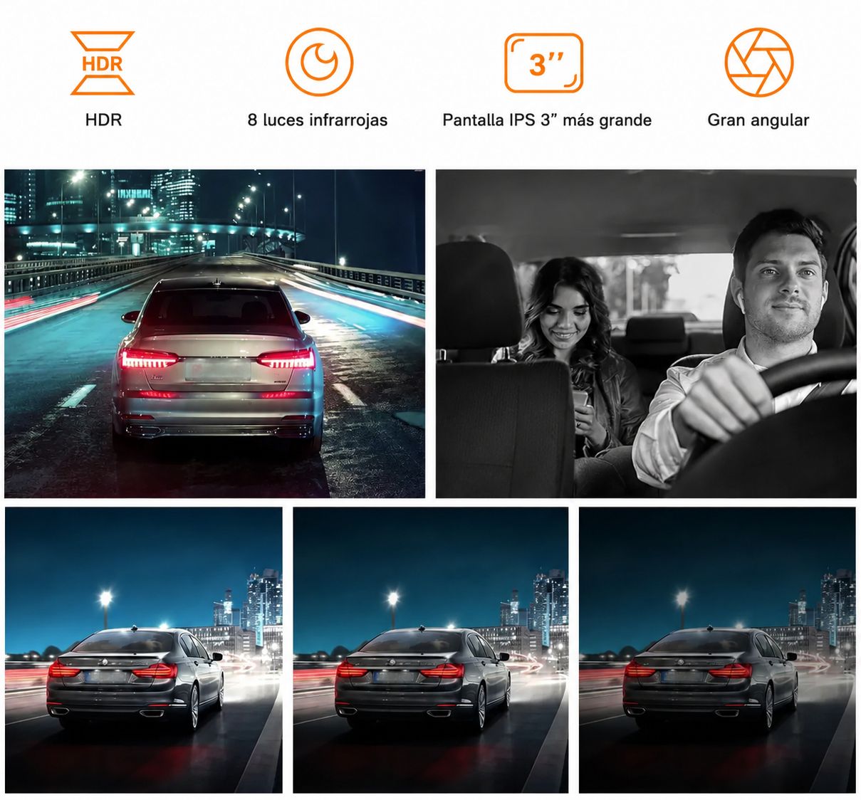 DASH CAM PARA CARRO 1080P CON SENSOR DE GRAVEDAD