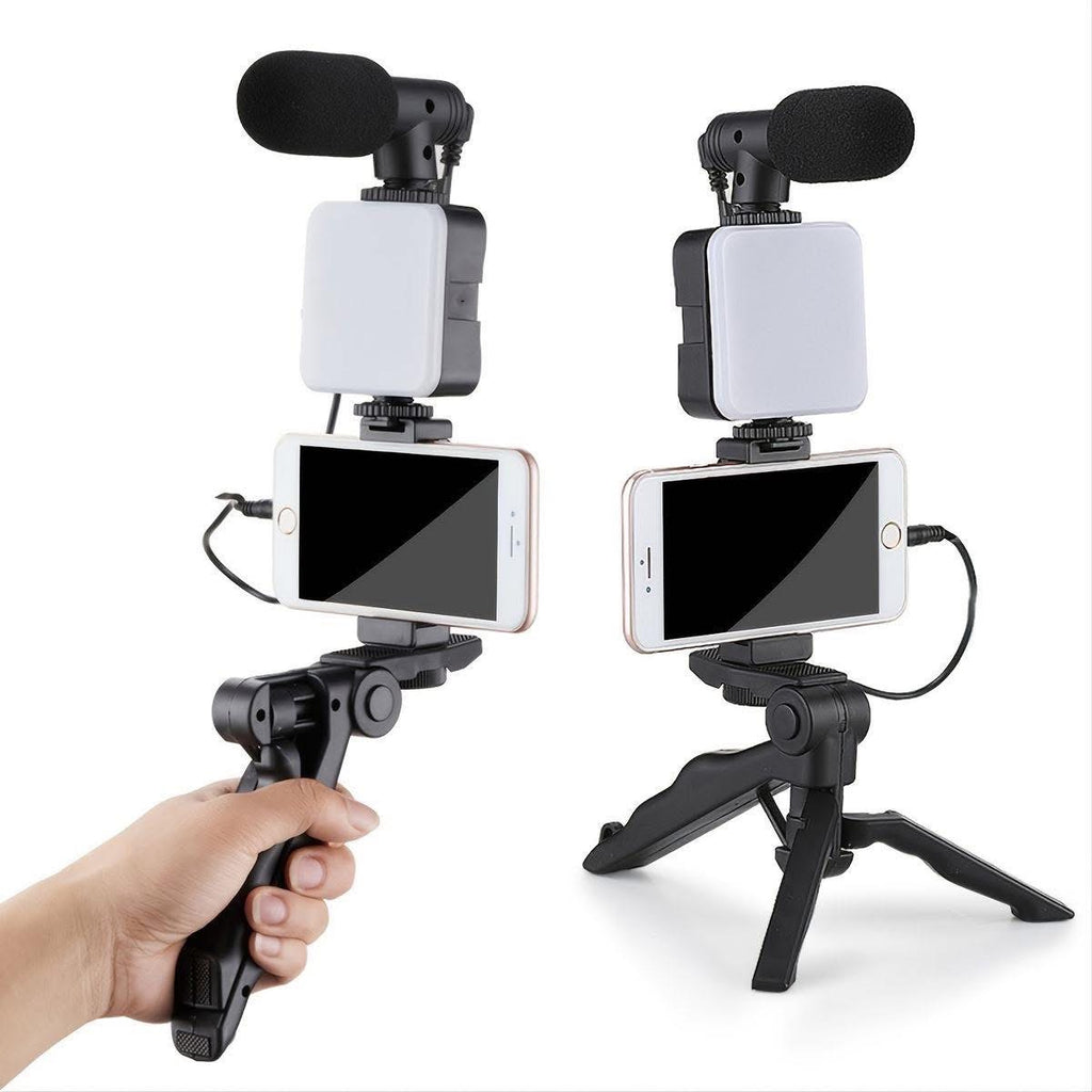 KIT DE VÍDEO PROFESIONAL CON LUZ Y MICRÓFONO