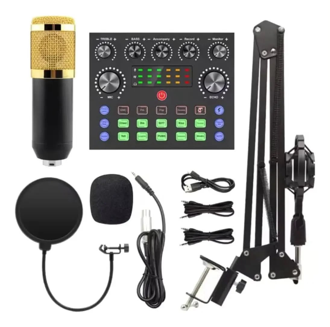 MICRÓFONO CONDENSADOR BM-800 + CONSOLA V8STZ