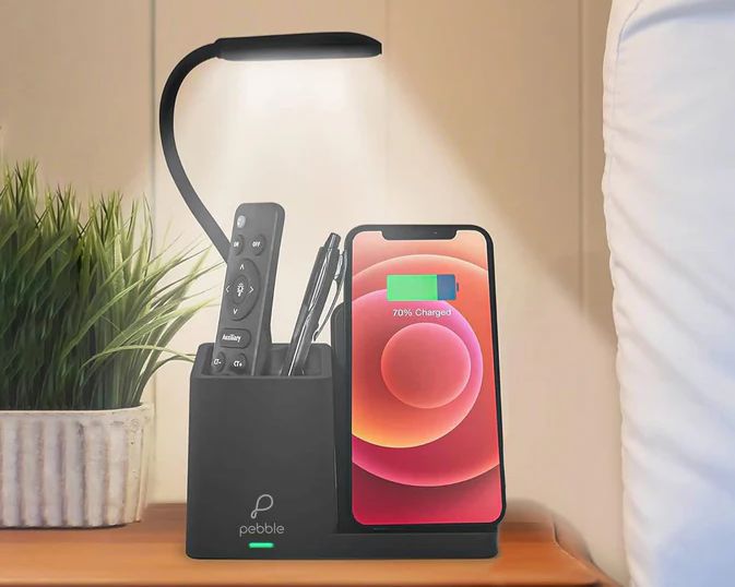 LÁMPARA DE ESCRITORIO CON PORTA LÁPIZ Y CARGA INALÁMBRICA