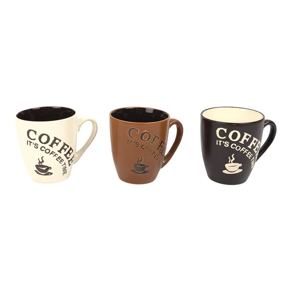 TAZAS DE CERAMICA CAFFEE SET DE 3