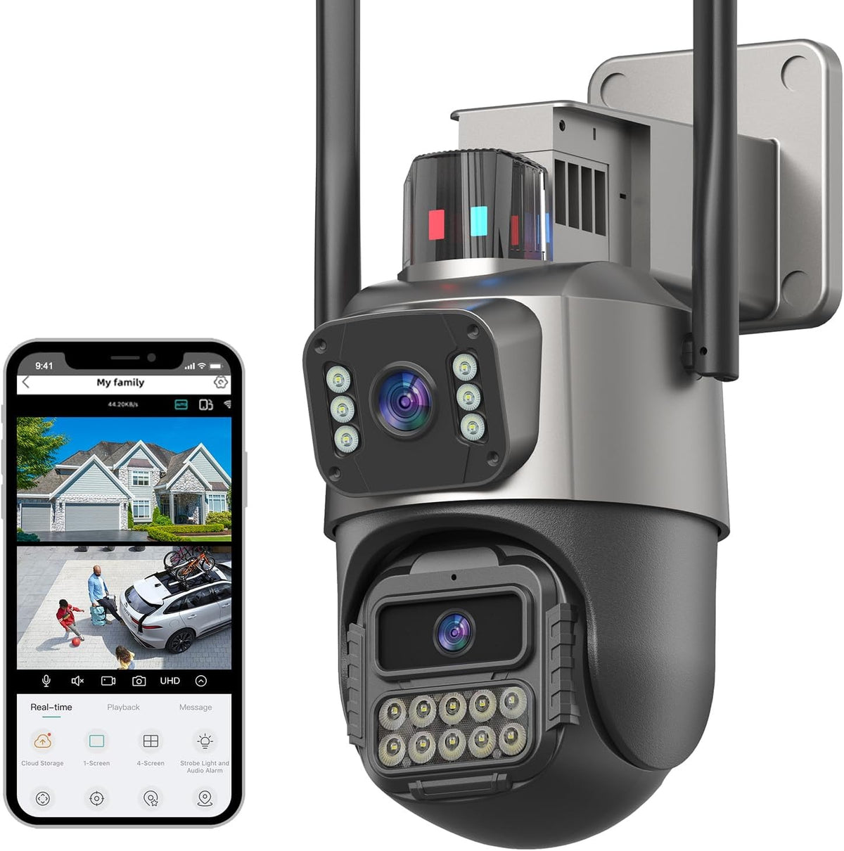 CÁMARA WIFI DE 600W DOBLE LENTES APP YOOSEE IPC-Q8119