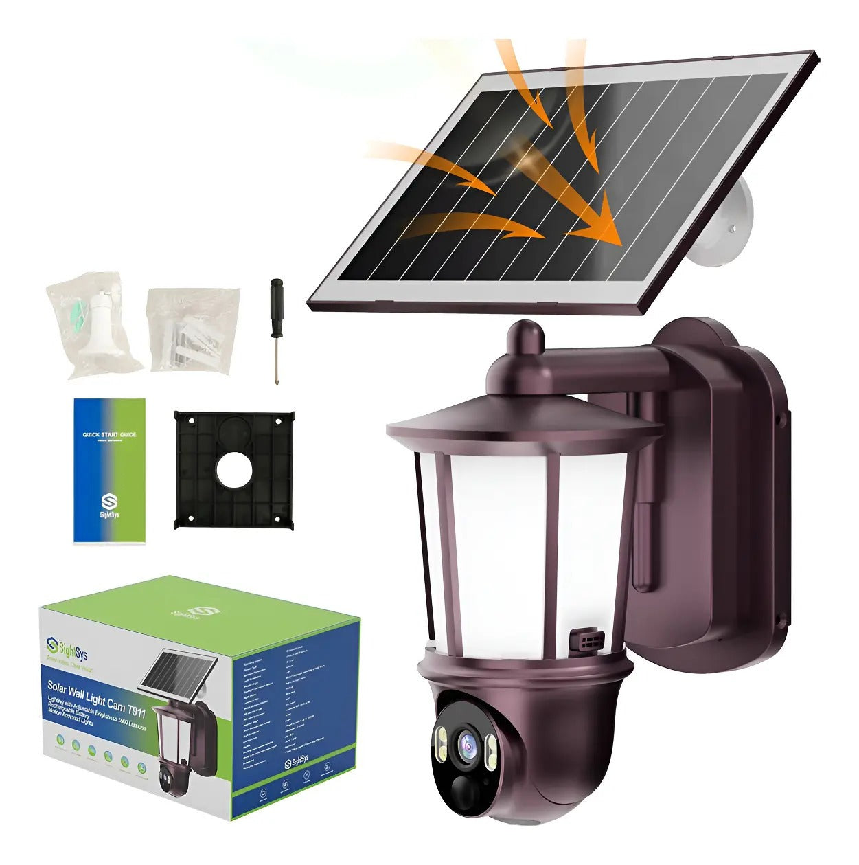 CÁMARA WIFI 1080P CON PANEL SOLAR Y LÁMPARA IPC-Q911