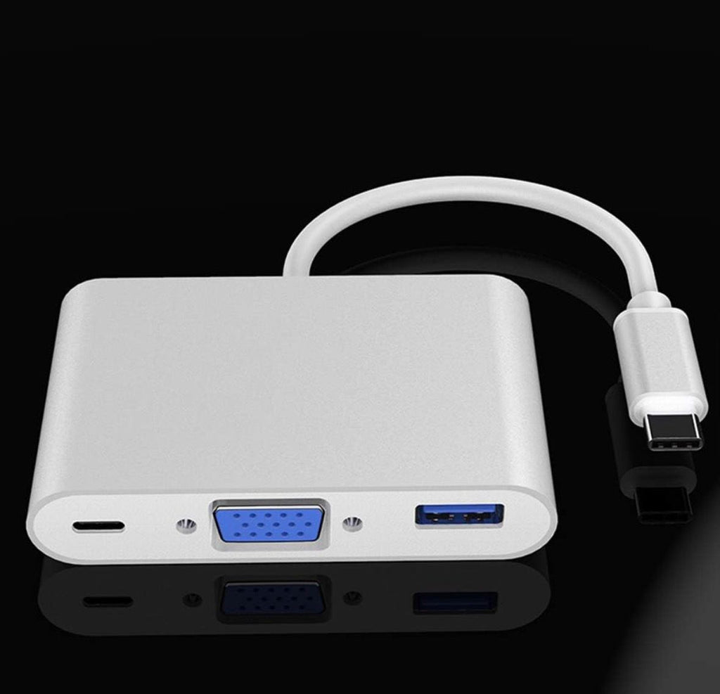 ADAPATADOR MULTIPUERTO USB-C MODELO CQT D13 3 EN 1