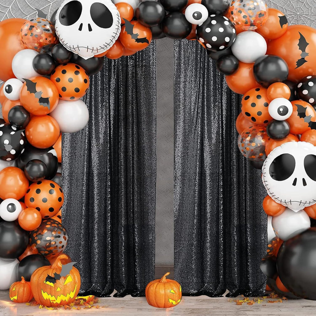 SET DE 61 PZAS GLOBOS CON FONDO DE BRUJA FELIZ HALLOWEEN WS-031
