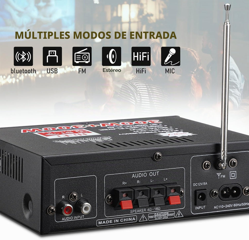 AMPLIFICADOR ESTÉREO SEISA SQ-298BT