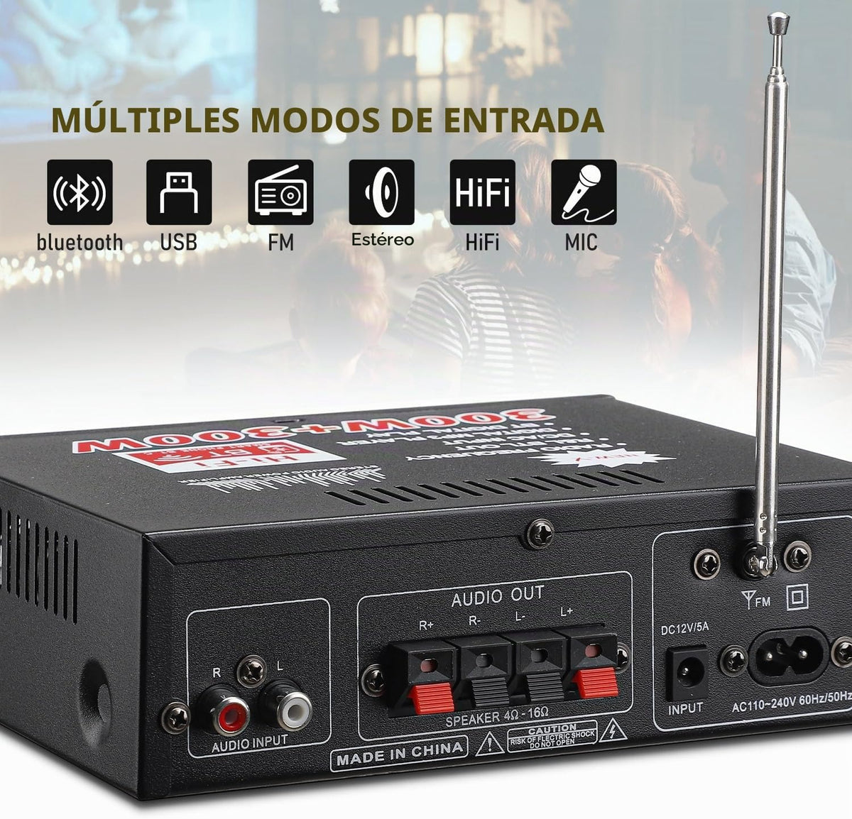AMPLIFICADOR ESTÉREO SEISA SQ-298BT