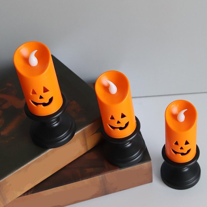 LÁMPARA LED MOD VELA (CALABAZA) HALLOWEEN