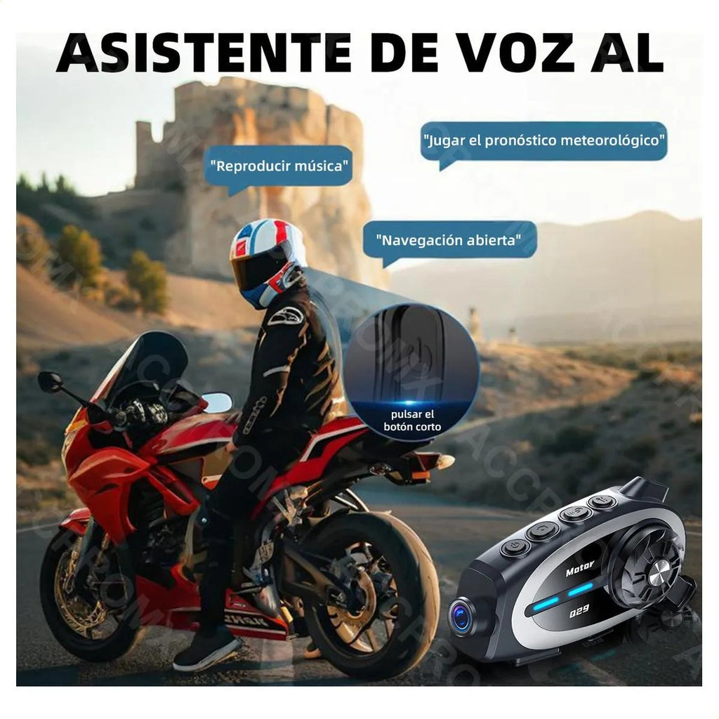 INTERCOMUNICADOR PARA CASCO DE MOTO CON CAMARA MT-Q29