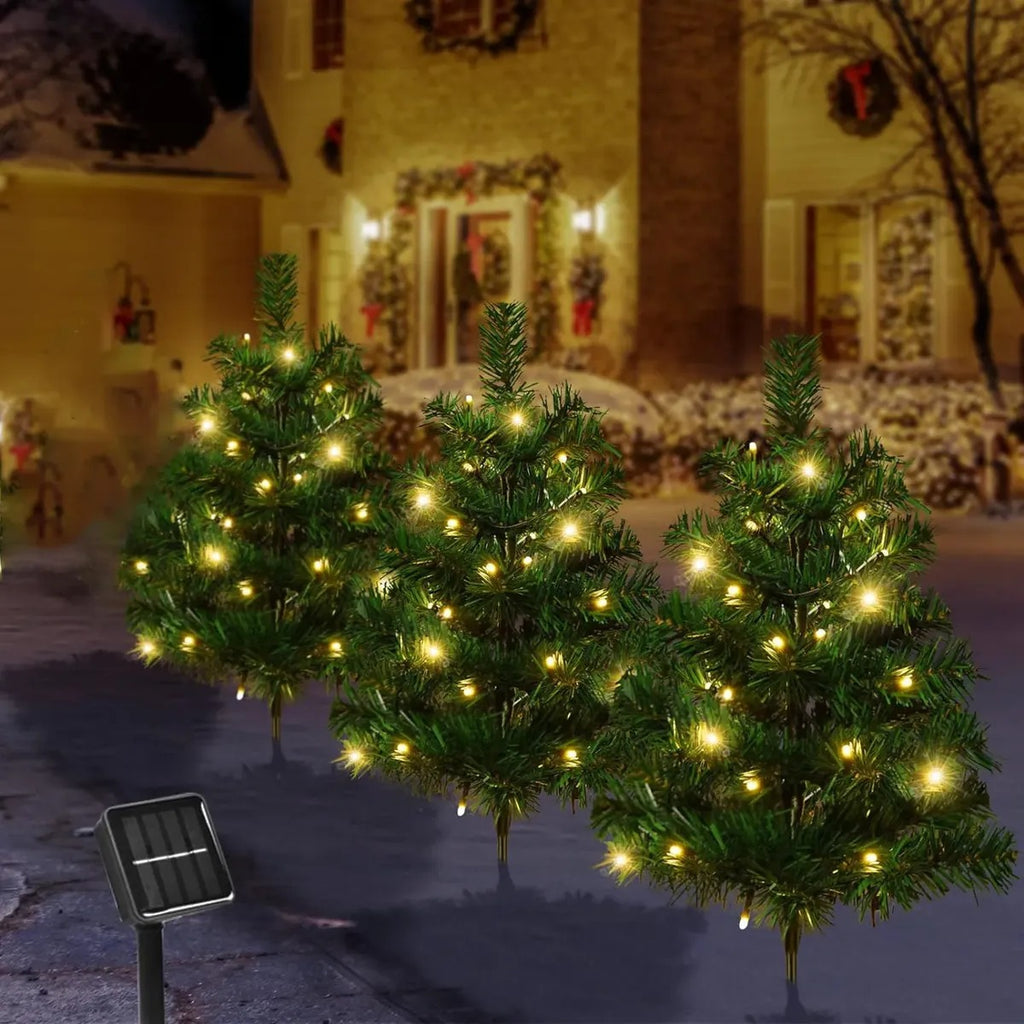 SET DE ÁRBOLES NAVIDEÑOS LED SOLARES - MODELO FEL2605112
