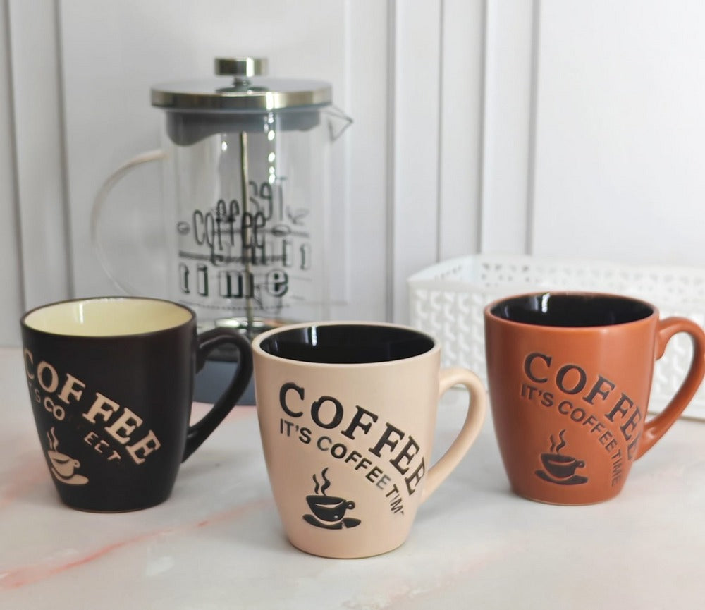 TAZAS DE CERAMICA CAFFEE SET DE 3