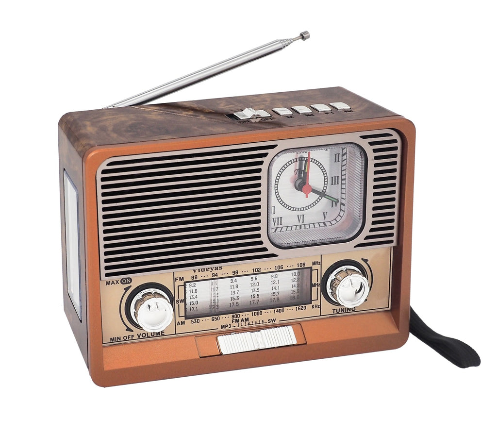 RADIO PARLANTE BLUETOOTH CON RELOJ FOCO KTF-1647