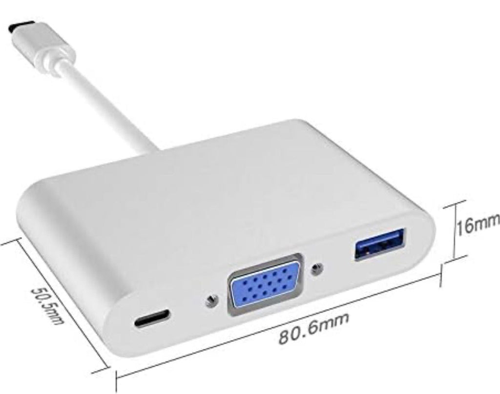ADAPATADOR MULTIPUERTO USB-C MODELO CQT D13 3 EN 1