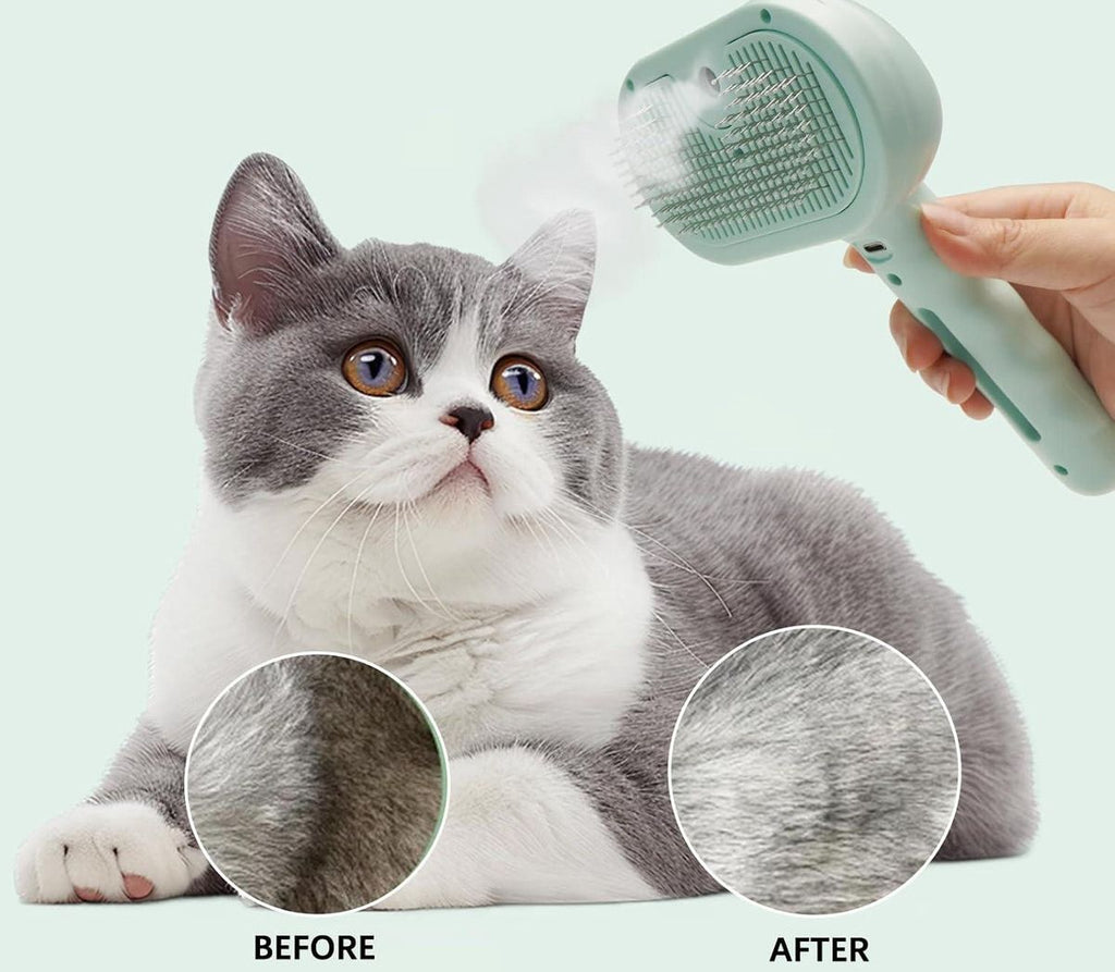 CEPILLO PET SPRAY MASAJEADOR PARA MASCOTAS