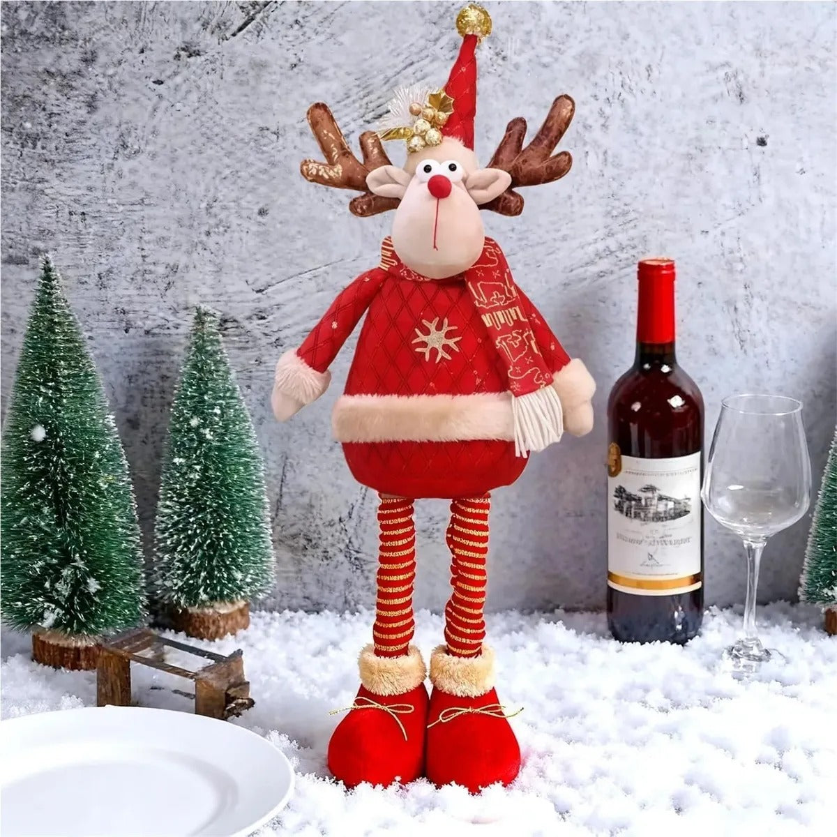 MUÑECO DE RENO NAVIDEÑO EXTENSIBLE ~ FEL2605013