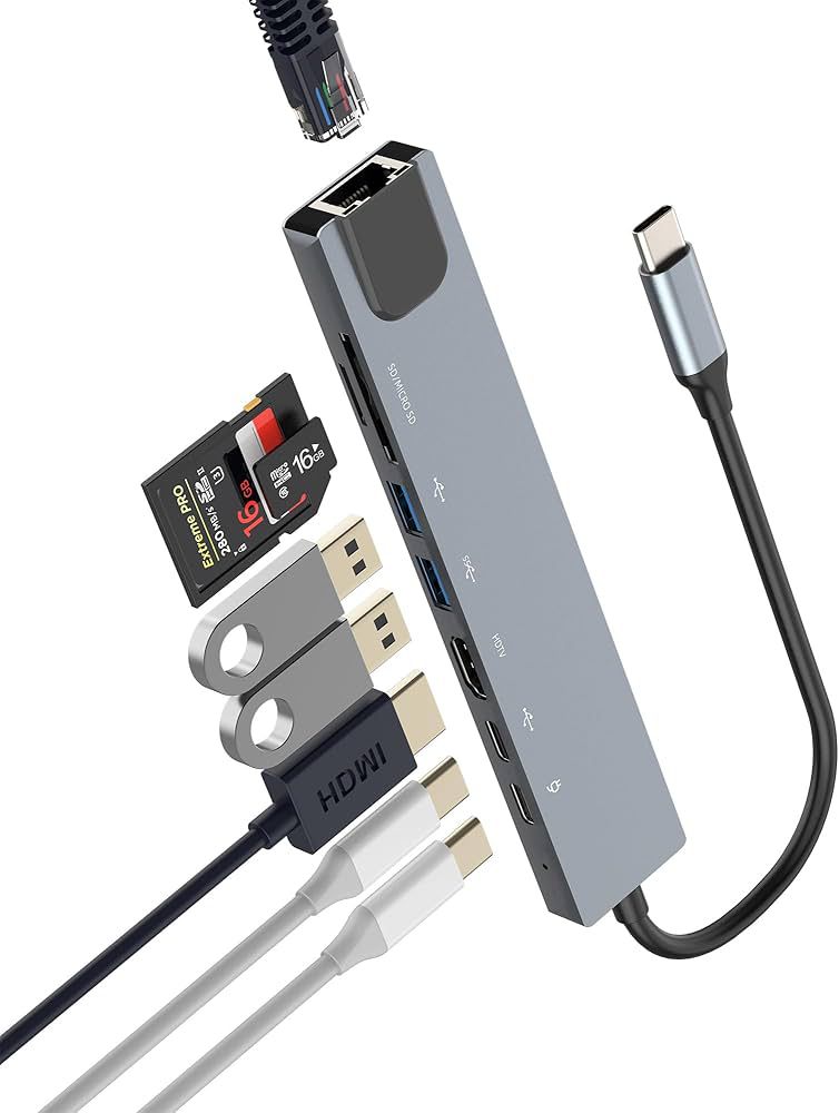 ADAPTADOR MULTIPUERTO USB C 5 EN 1 MODELO BYL 2007