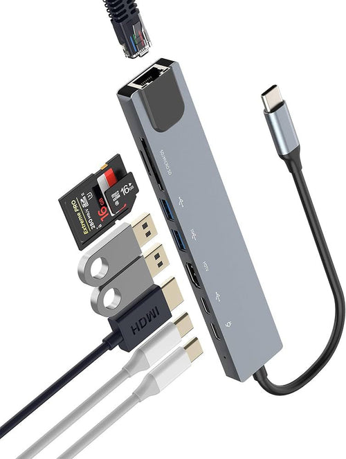 ADAPTADOR MULTIPUERTO USB C 5 EN 1 MODELO BYL 2007