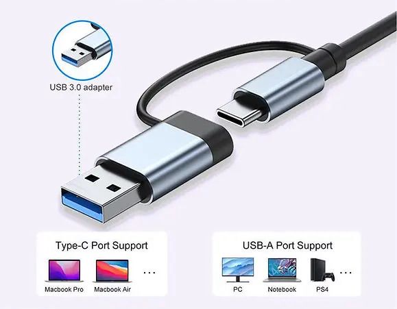 ADAPTADOR HUB 5 EN 1 MODELO CQT-2302