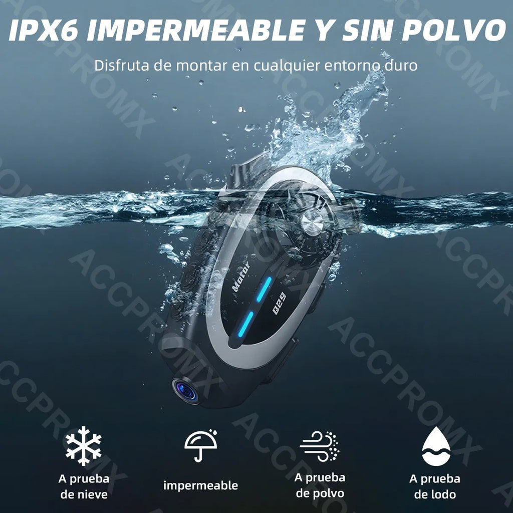 INTERCOMUNICADOR PARA CASCO DE MOTO CON CAMARA MT-Q29