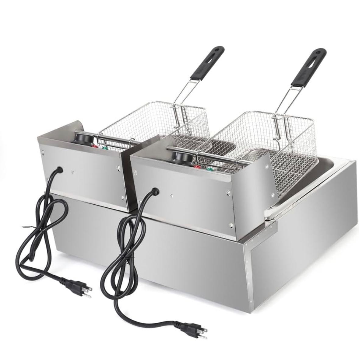FREIDORA GYNIPOT INDUSTRIAL DOBLE 14L + 14L