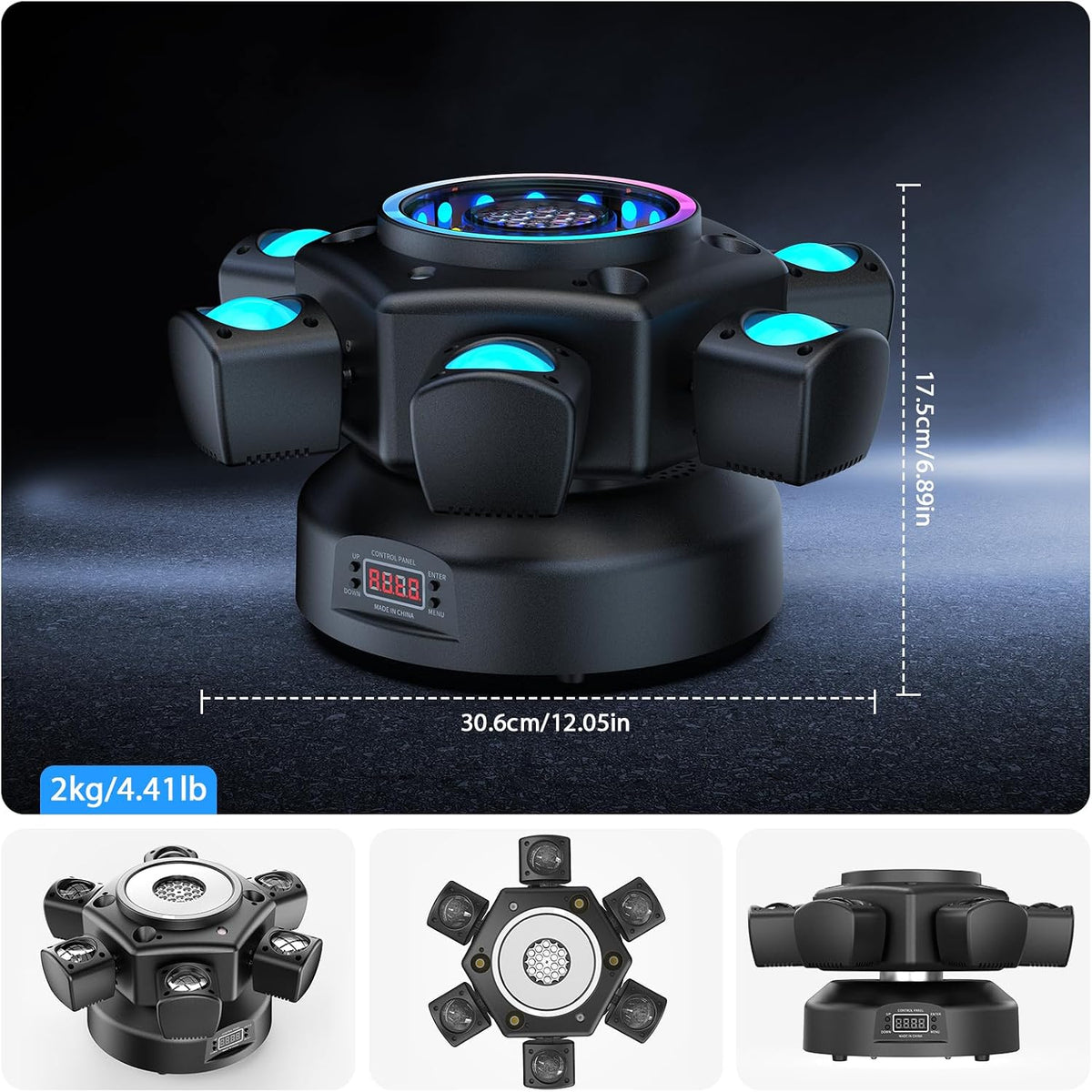 CABEZA MÓVIL 100W DE 6 BRAZOS RGB LUZ LÁSER RSDS-042