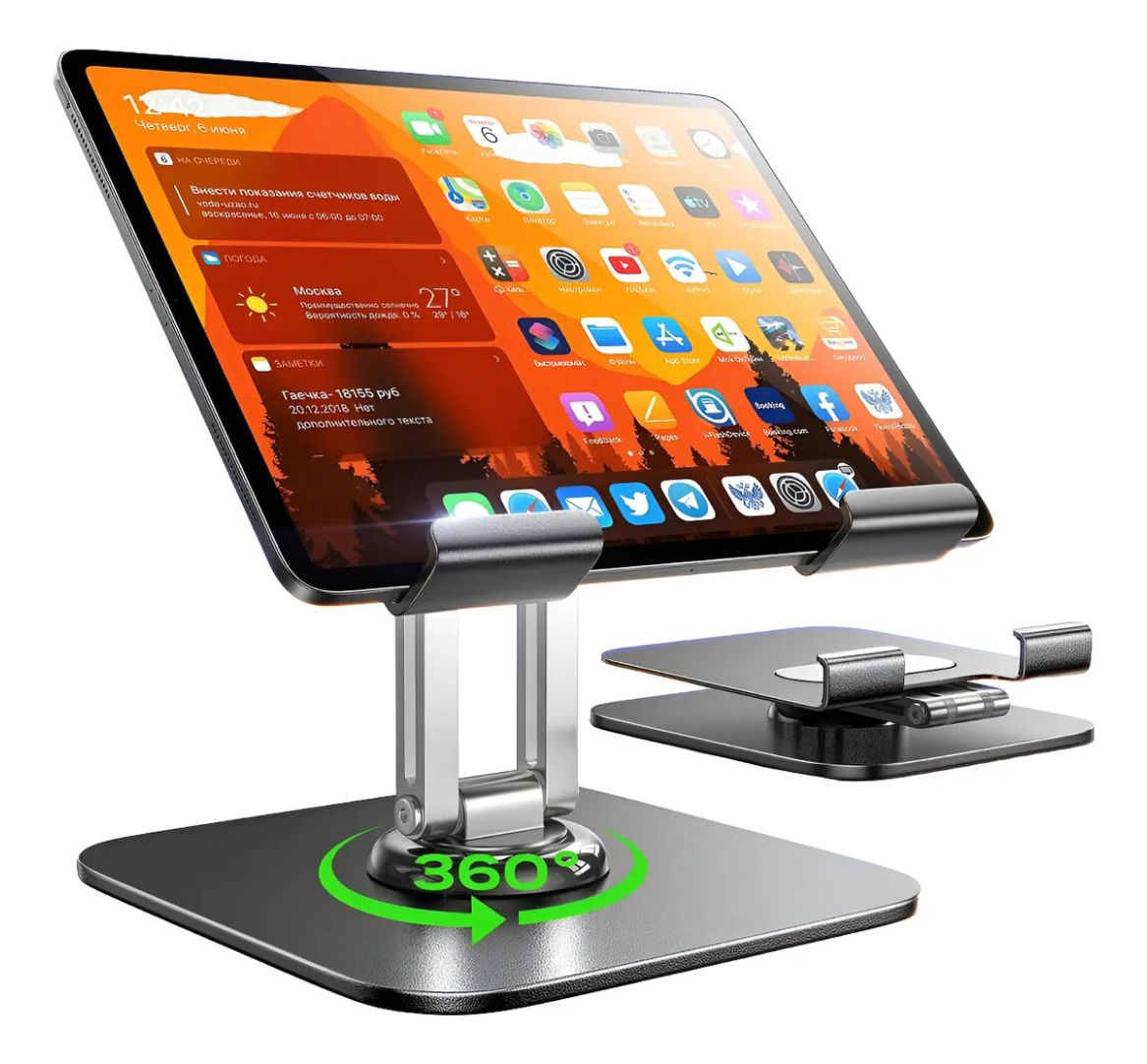 SOPORTE PLEGABLE METAL PARA CELULAR Y TABLET 360 MODELO S955