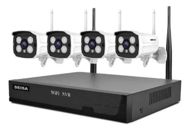 KIT NVR 4 CÁMARAS INALÁMBRICAS (WIFI) + DISCO DURO 500GB