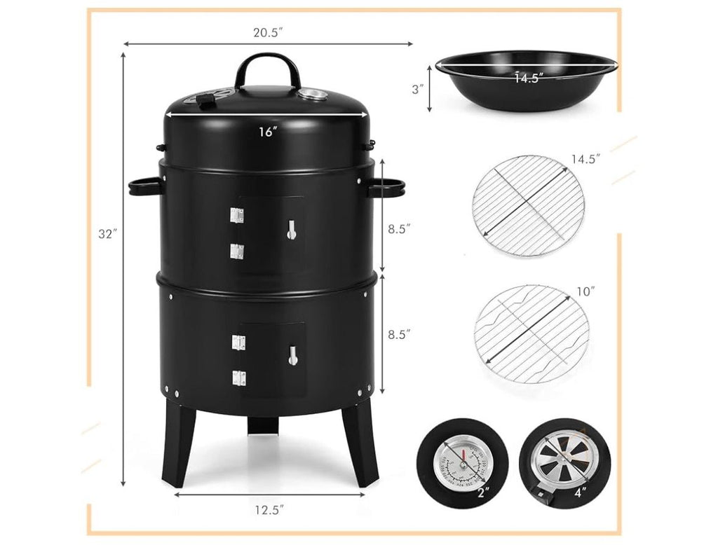PARRILLA EFHOME TIPO BARRIL AHUMADOR