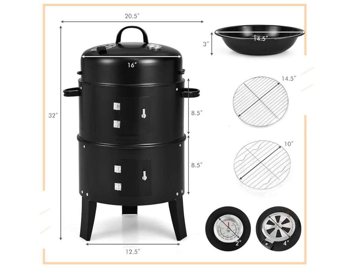 PARRILLA EFHOME TIPO BARRIL AHUMADOR