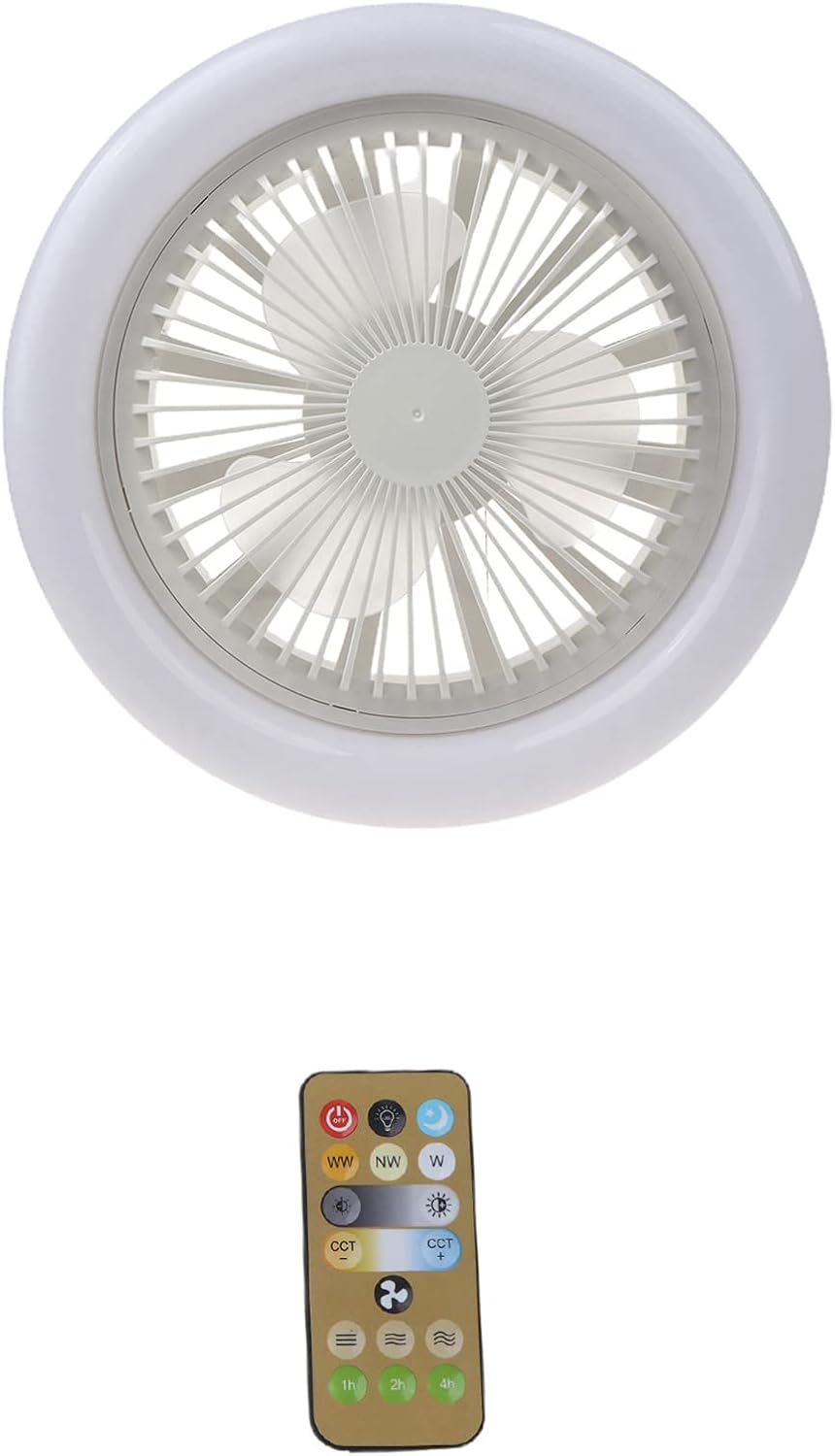 VENTILADOR CON LUZ LED DE TECHO CON CONTROL REMOTO