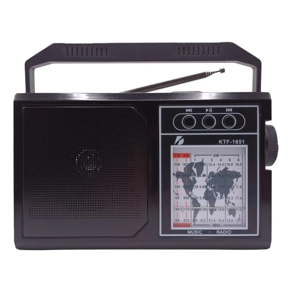 RADIO PARLANTE BLUETOOTH CON PANEL SOLAR KTF-1651