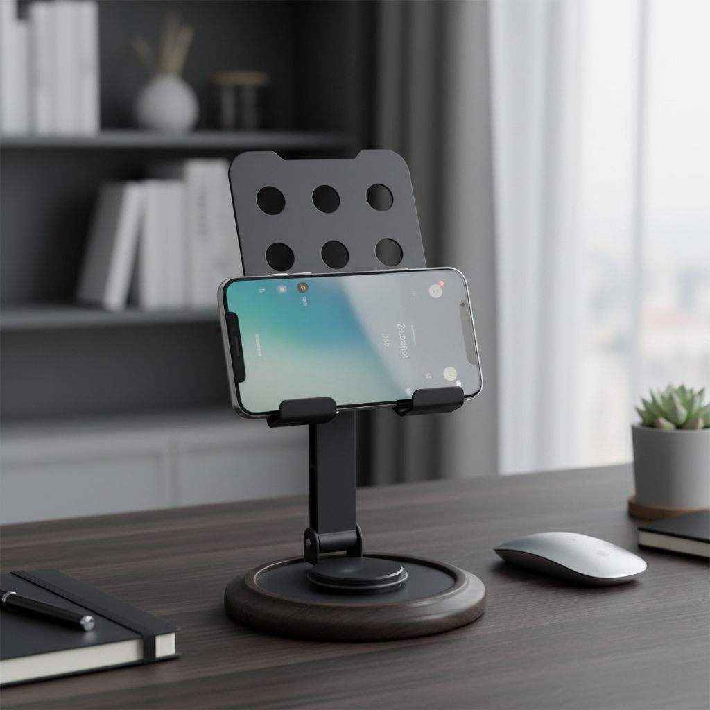 SOPORTE PLEGABLE METAL PARA CELULAR Y TABLET 360 MODELO S399