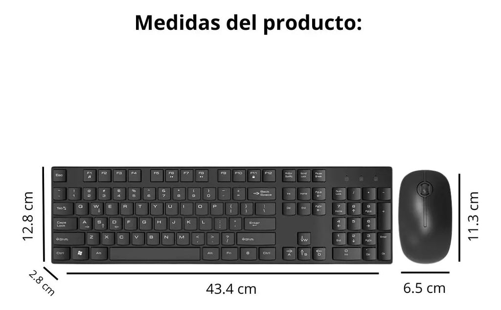 KIT TECLADO CON MOUSE INALÁMBRICO 2.4G / BT DN-K88