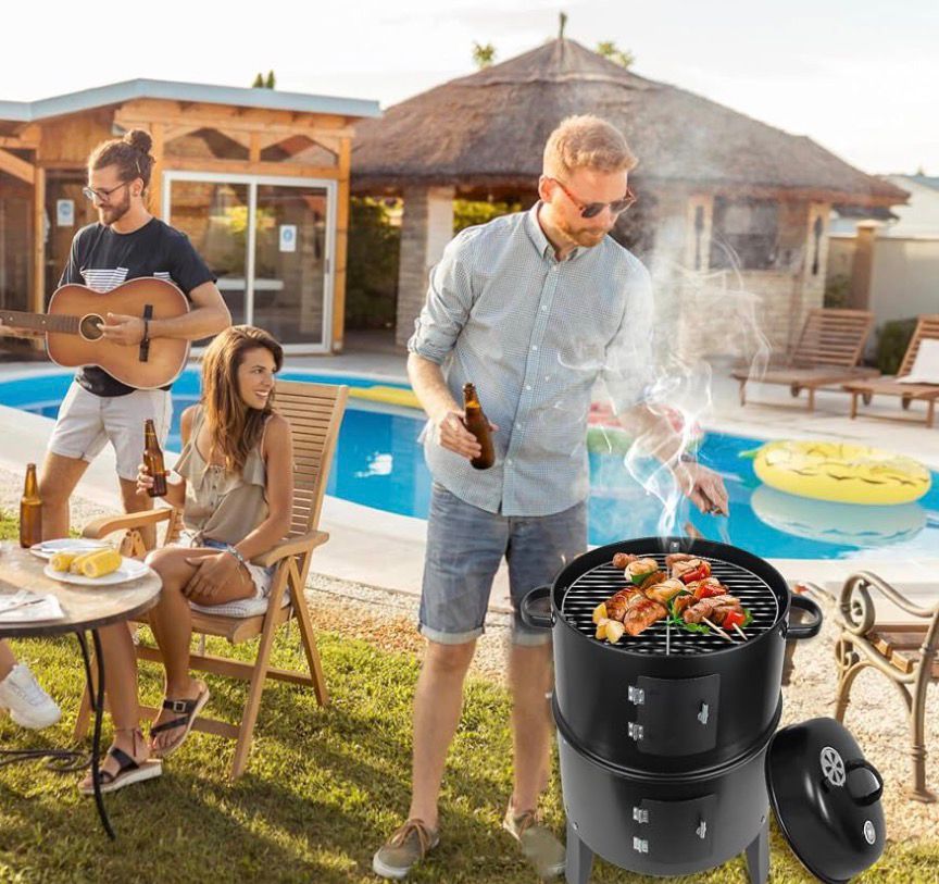 PARRILLA EFHOME TIPO BARRIL AHUMADOR