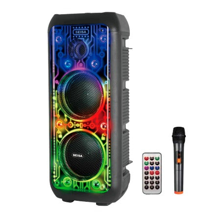TORRE 6.5” x2 PARLANTE BLUETOOTH CON MICRÓFONO AC YX-H6630