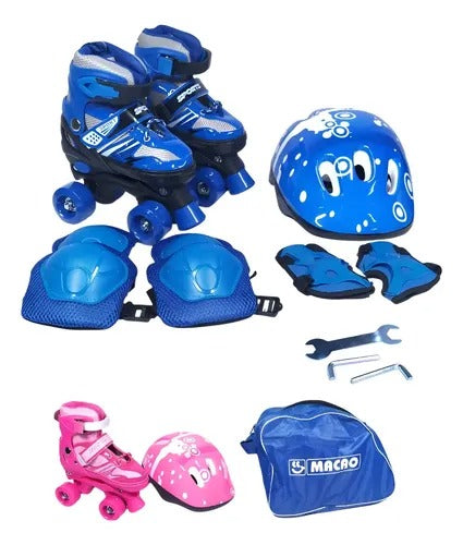 PATINES 4 RUEDAS + KIT DE PROTECCIÓN ~SF1818
