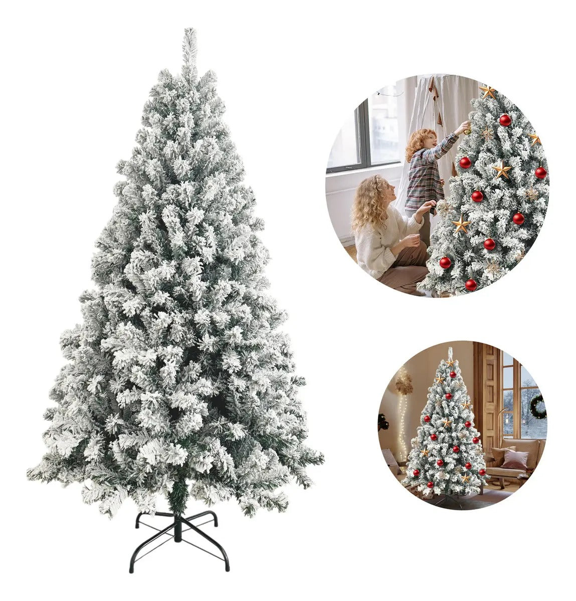 ÁRBOL DE NAVIDAD NEVADO 1.80 MTS
