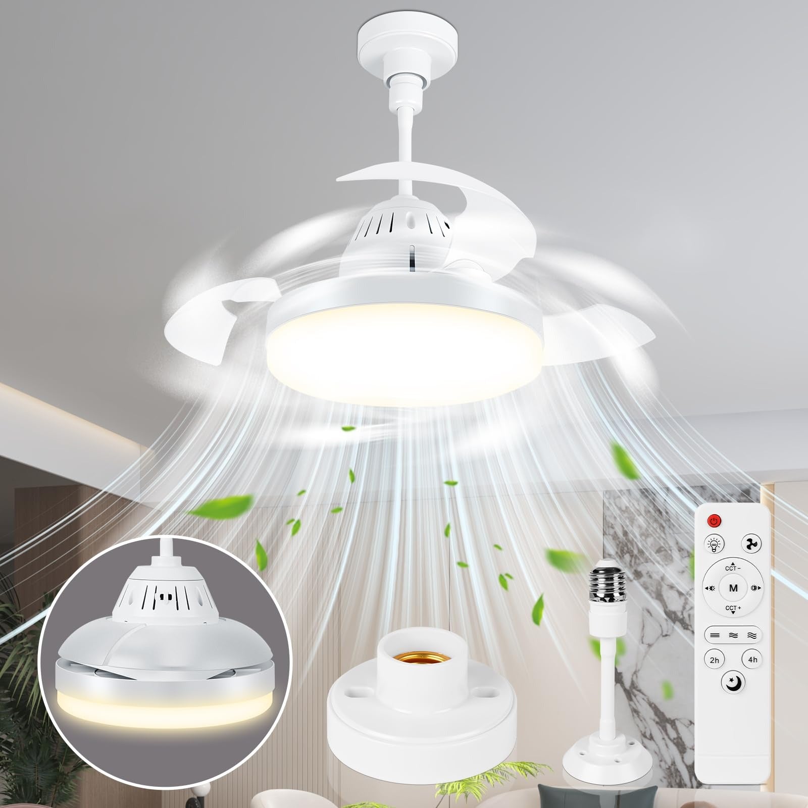 VENTILADOR LÁMPARA INVISIBLE LED
