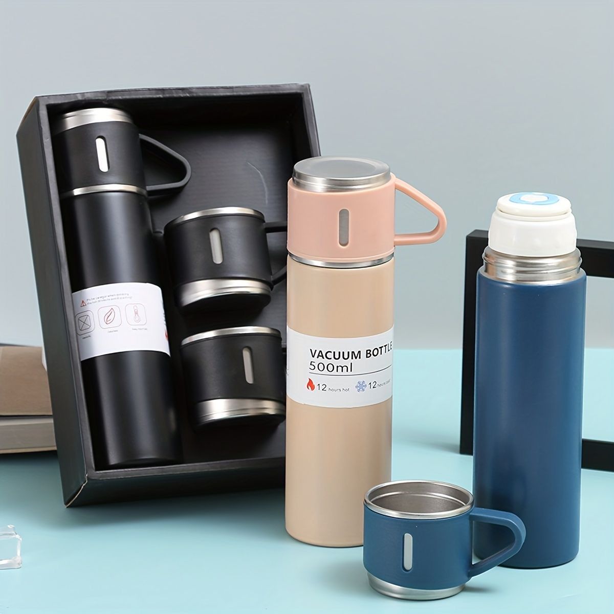 SET DE TERMO CON 3 TAZAS 500ML