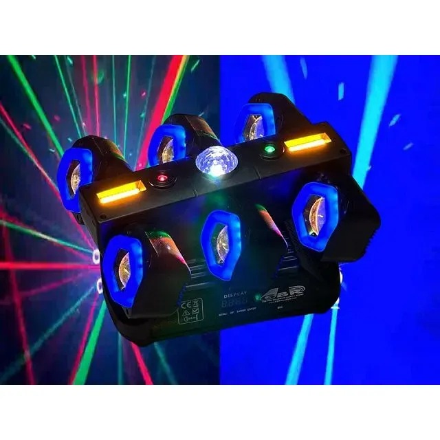 CABEZA MÓVIL DE 6 BRAZOS RGB 120W